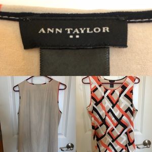 Ann Taylor Blouse!  Patterned two-toned